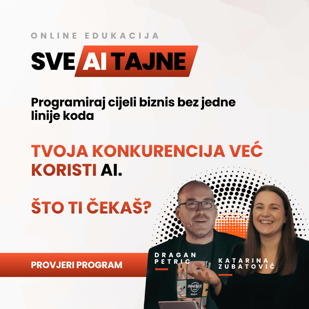 Sve AI tajne online edukacija - radiš ručno ono što AI radi za 2 minute